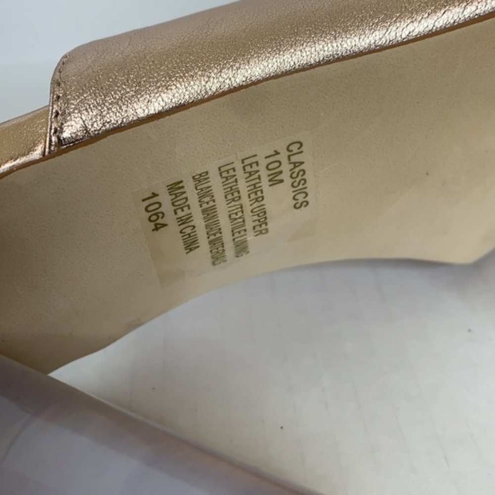 Steve Madden Rose Gold Leather Lucite Mule, sz 10 - Picture 6 of 8